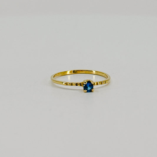 Anillo Solitario Azul