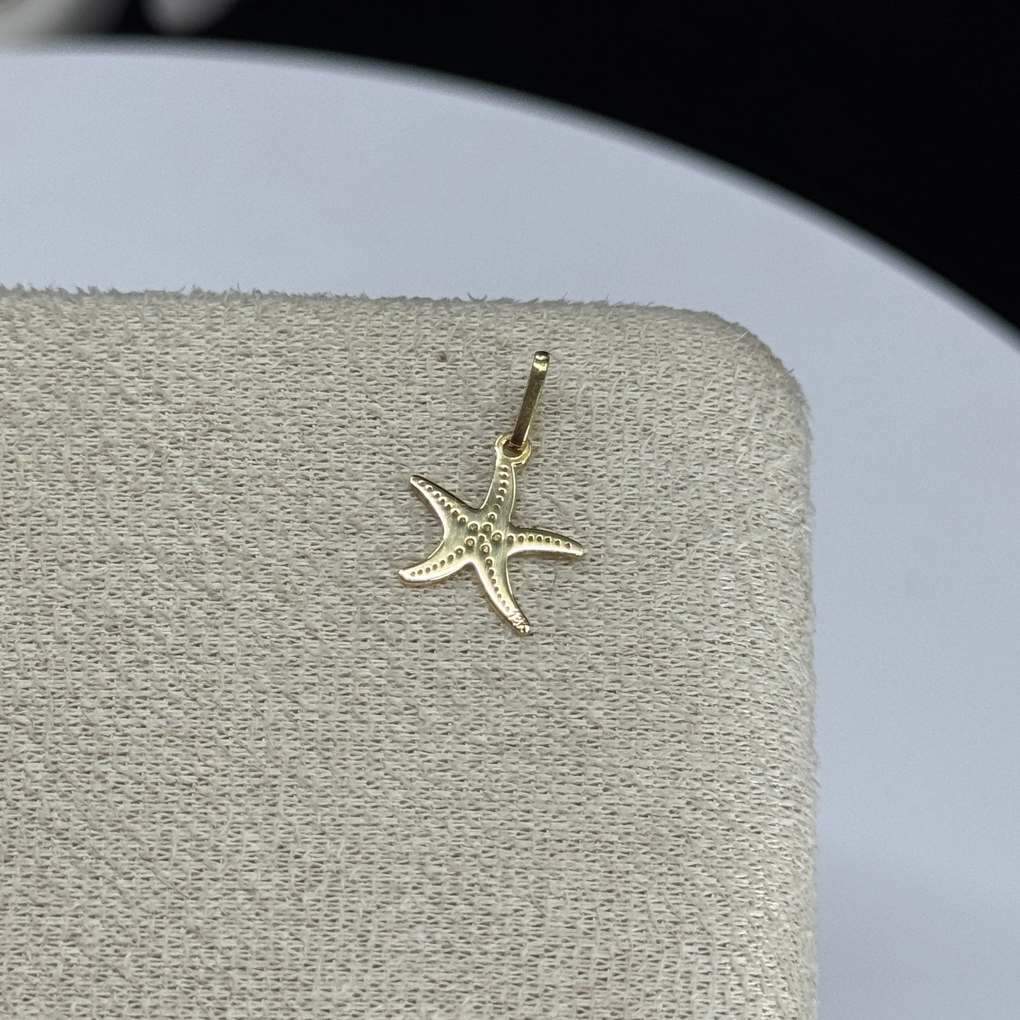 Dije Placa Estrella de Mar en Oro 18K