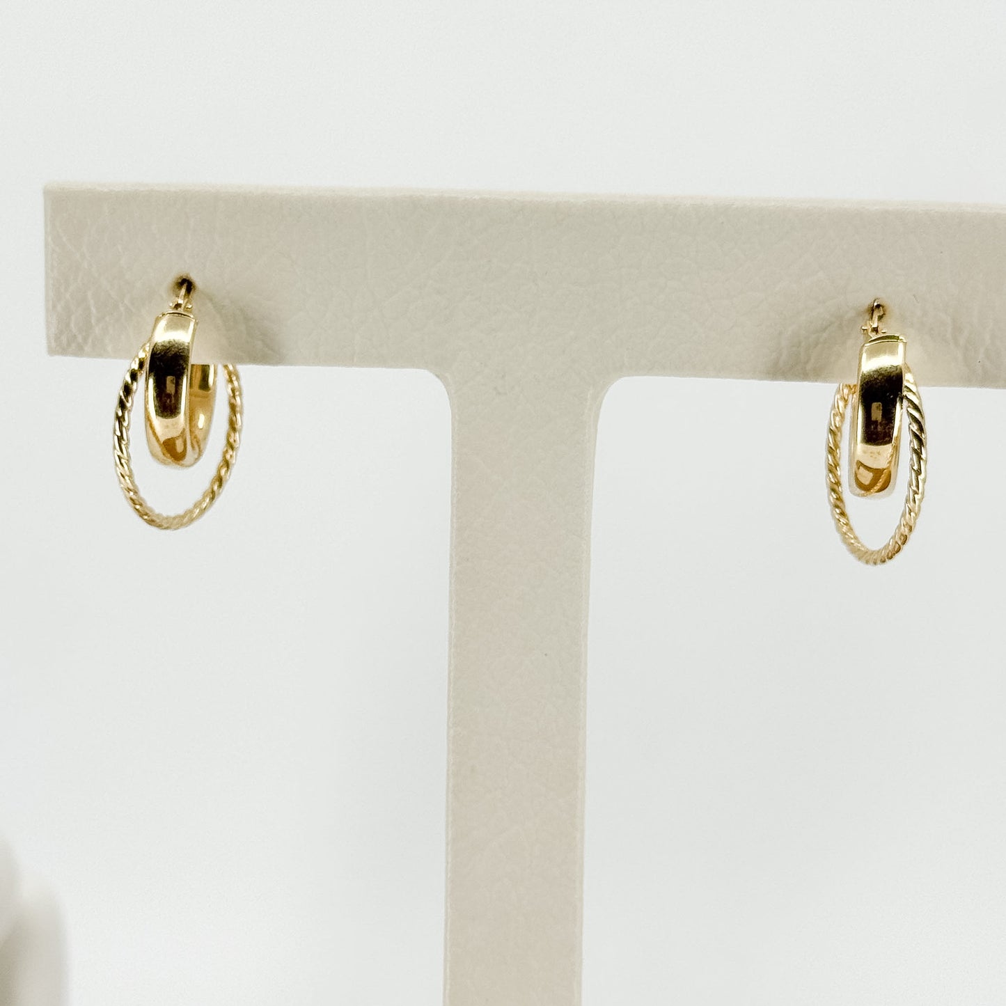 Aretes Argolla Doble Trenza