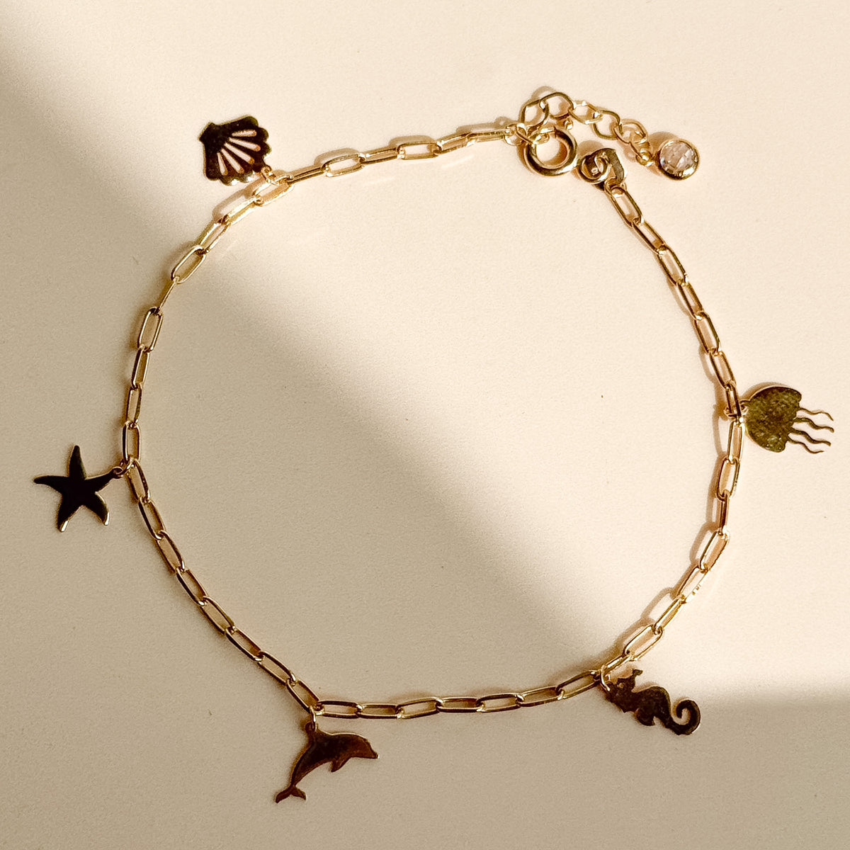 Pulsera Charms Marinos de Oro 18K