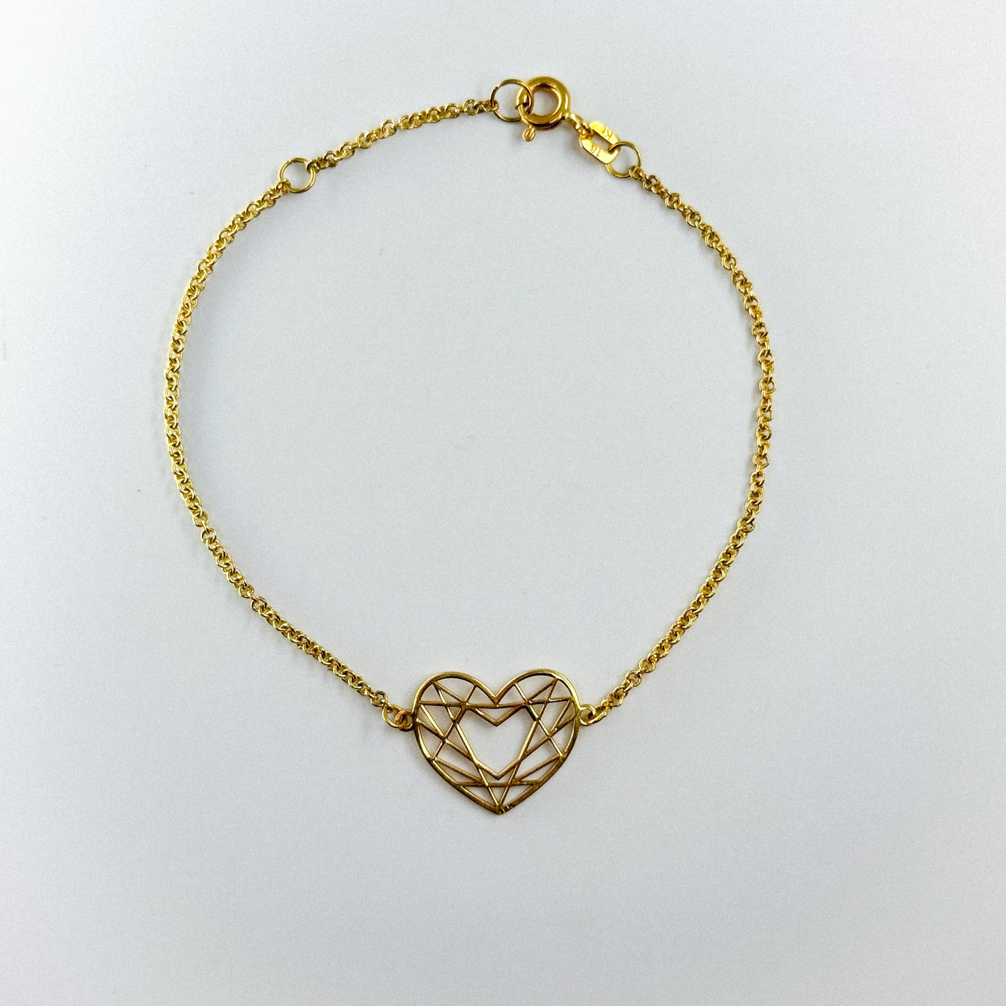 Pulsera corazon diamante