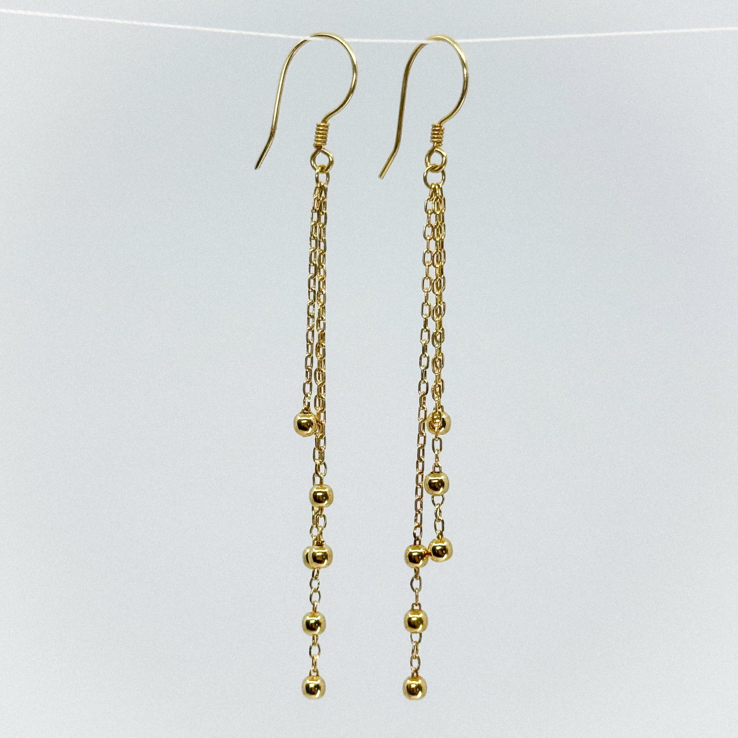 Aretes Satélite de Oro 18k)