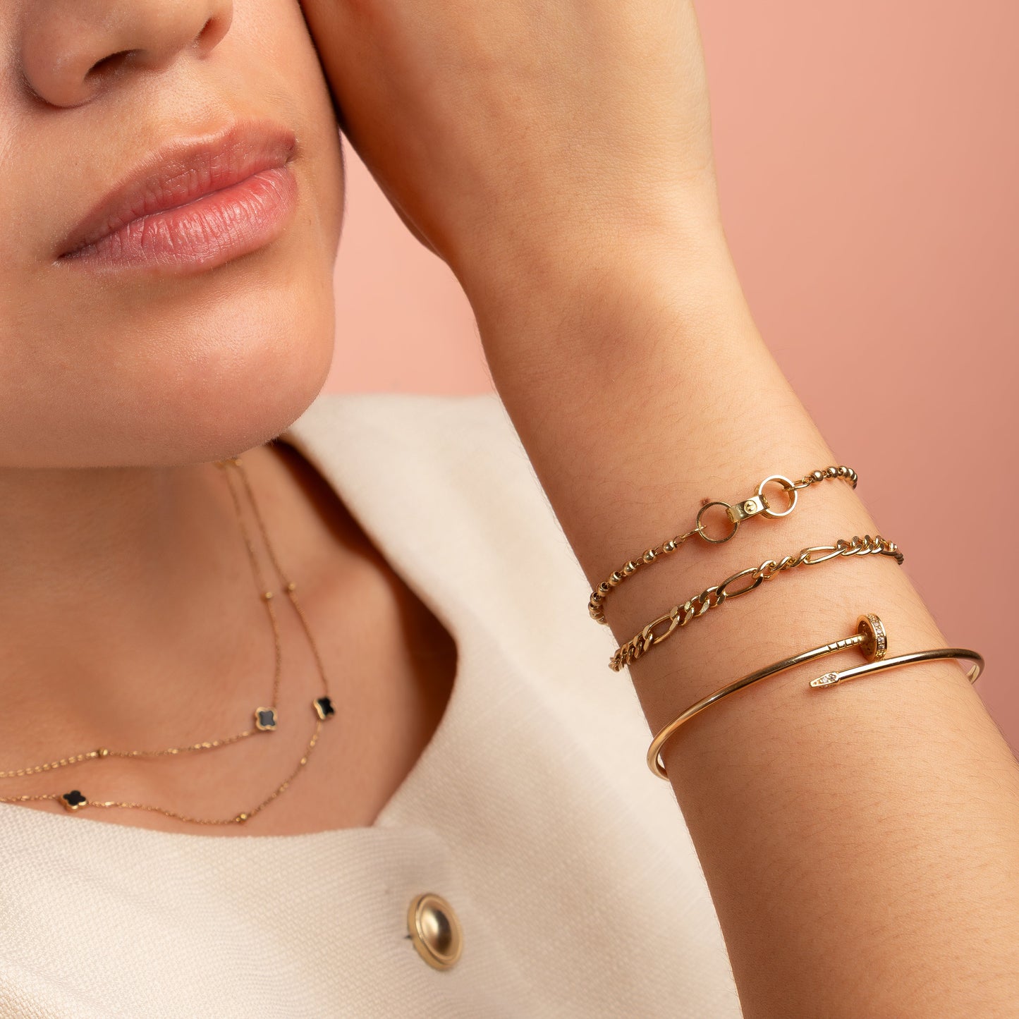 Pulsera Trinité en oro 18k