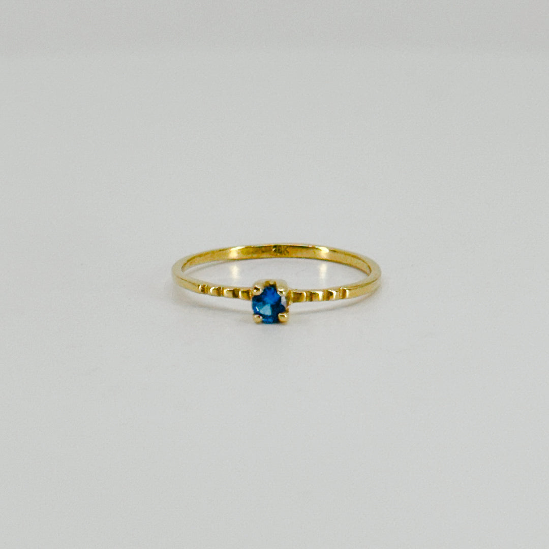 Anillo Solitario Azul