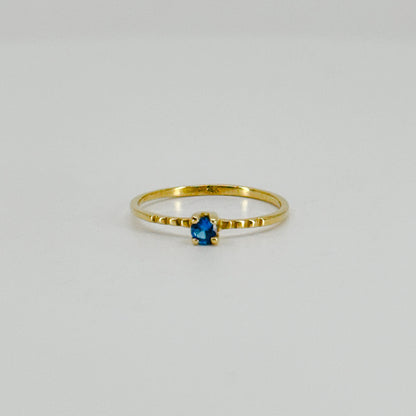 Anillo Solitario Azul