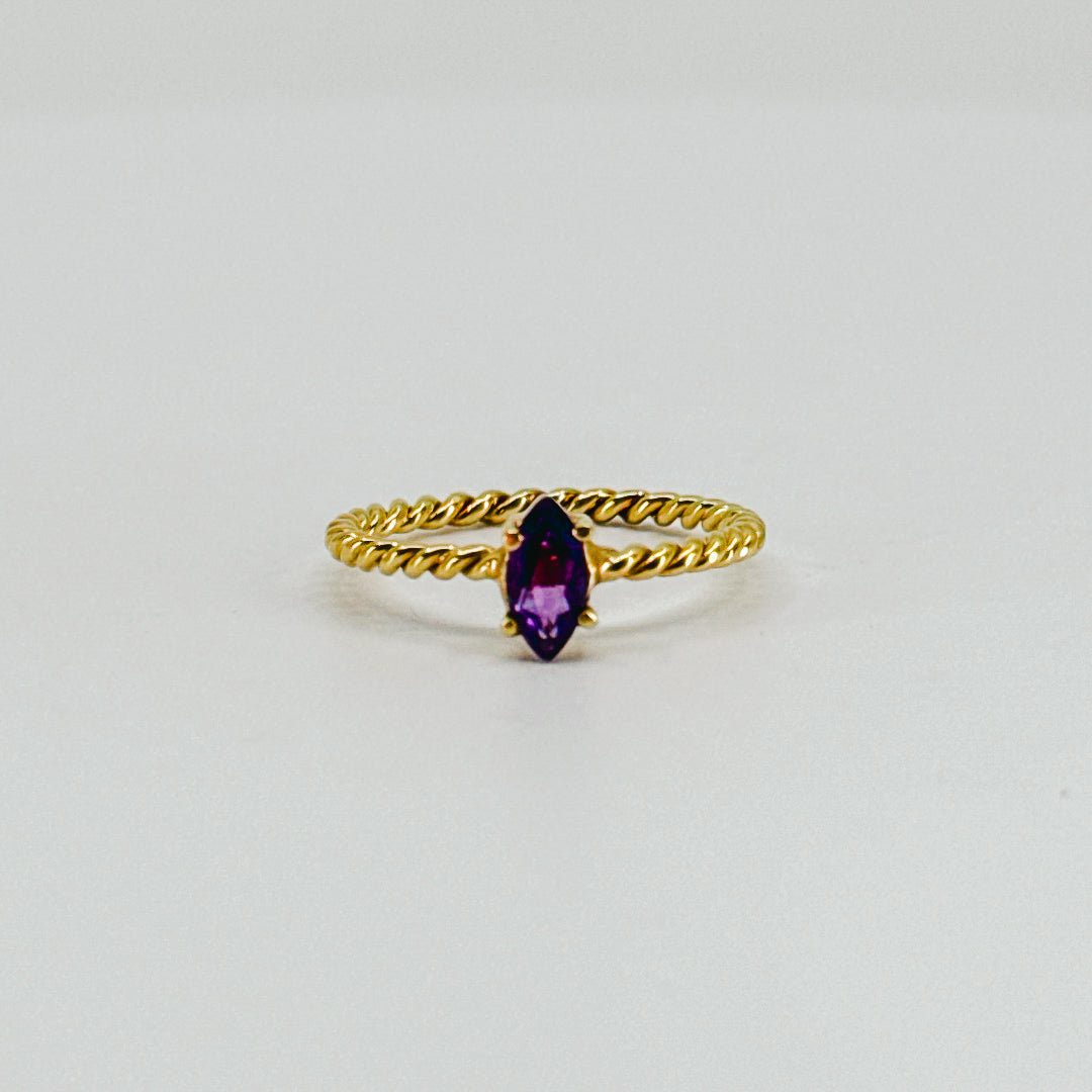 Anillo Entorchado Amatista