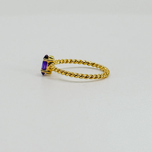 Anillo Entorchado Amatista