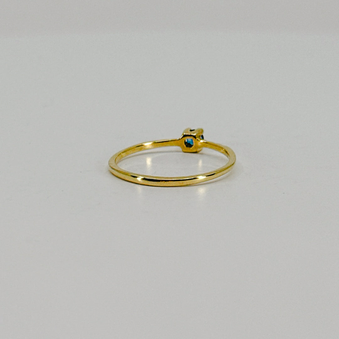 Anillo Solitario Azul