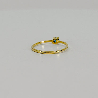 Anillo Solitario Azul