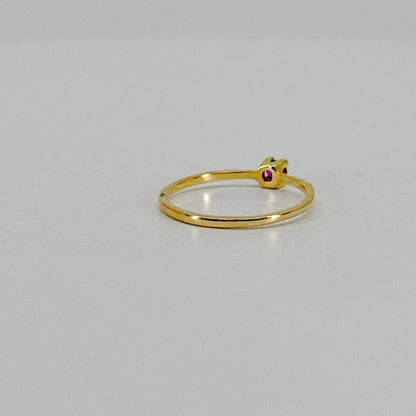 Anillo Solitario Rosa