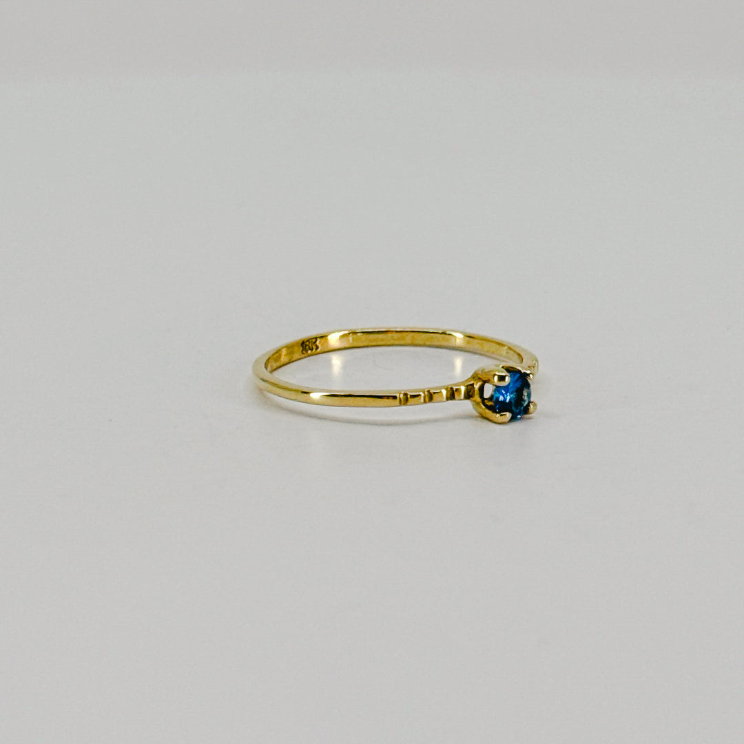 Anillo Solitario Azul