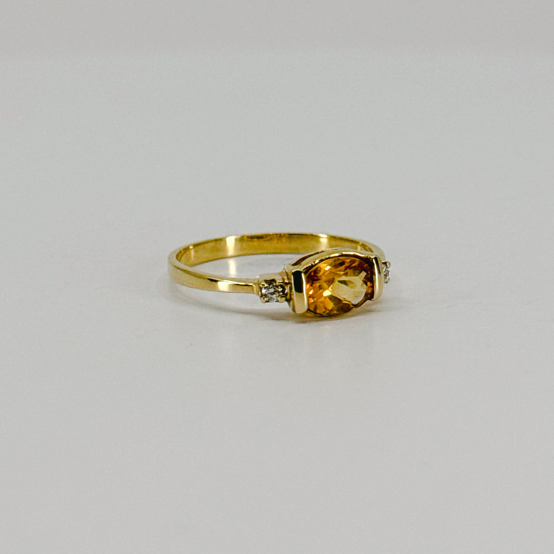 Anillo Oval Citrino