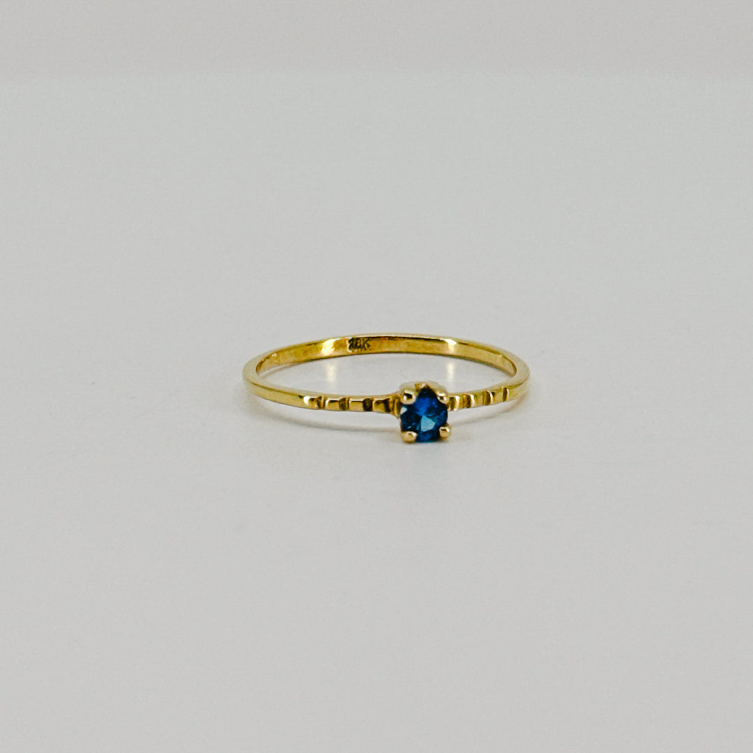 Anillo Solitario Azul