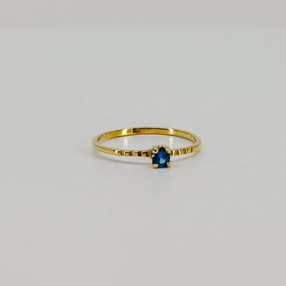 Anillo Solitario Azul