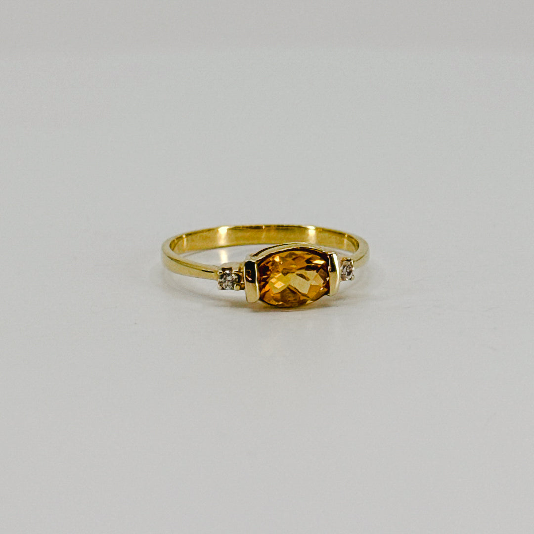 Anillo Oval Citrino