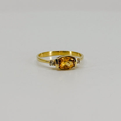 Anillo Oval Citrino