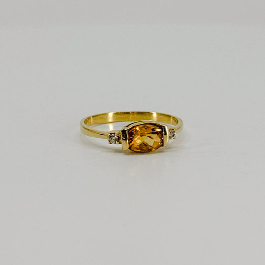 Anillo Oval Citrino