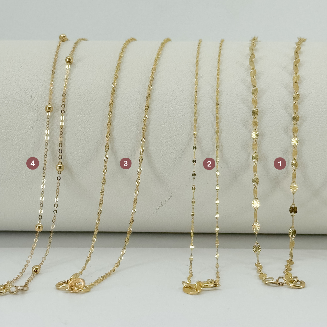 Cadenas de Oro 18k – Colección 45 cm