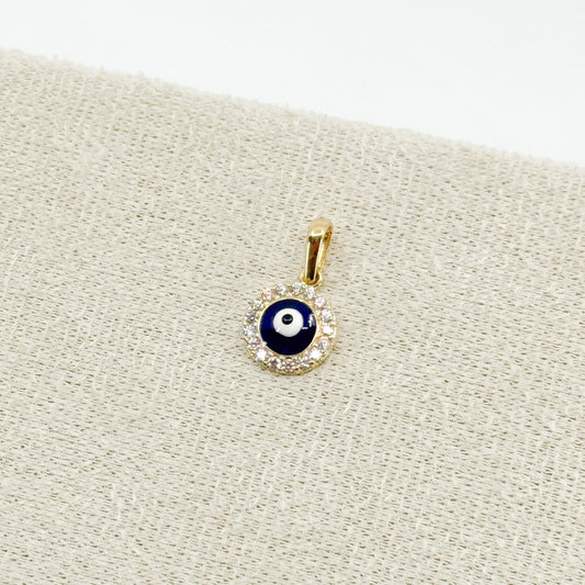 Ojo Azul Brillante✨ Oro 18k