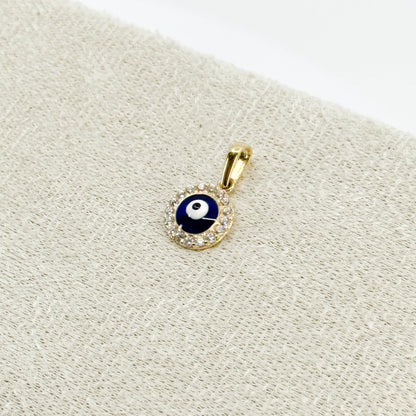Ojo Azul Brillante✨ Oro 18k