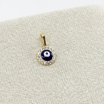 Ojo Azul Brillante✨ Oro 18k
