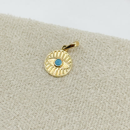 Ojo Solar Turquesa✨ Oro 18k