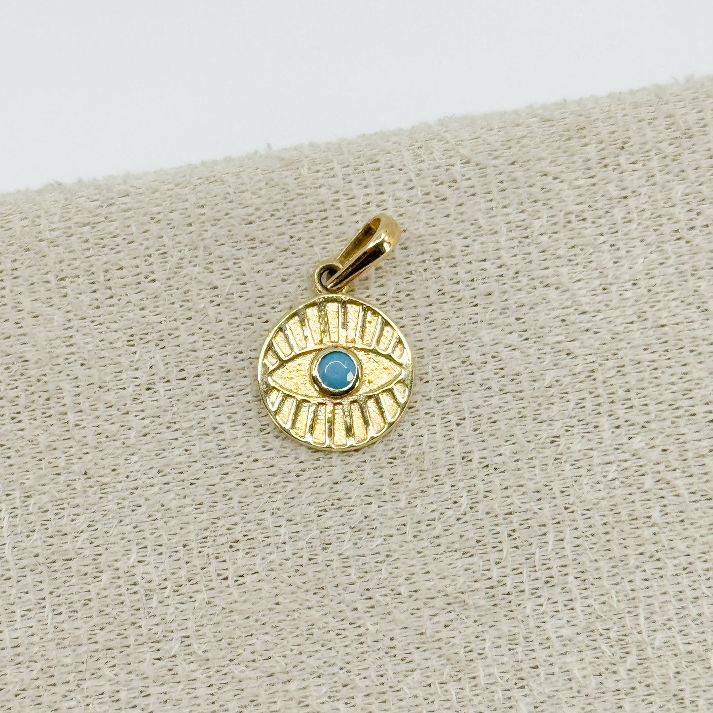 Ojo Solar Turquesa✨ Oro 18k