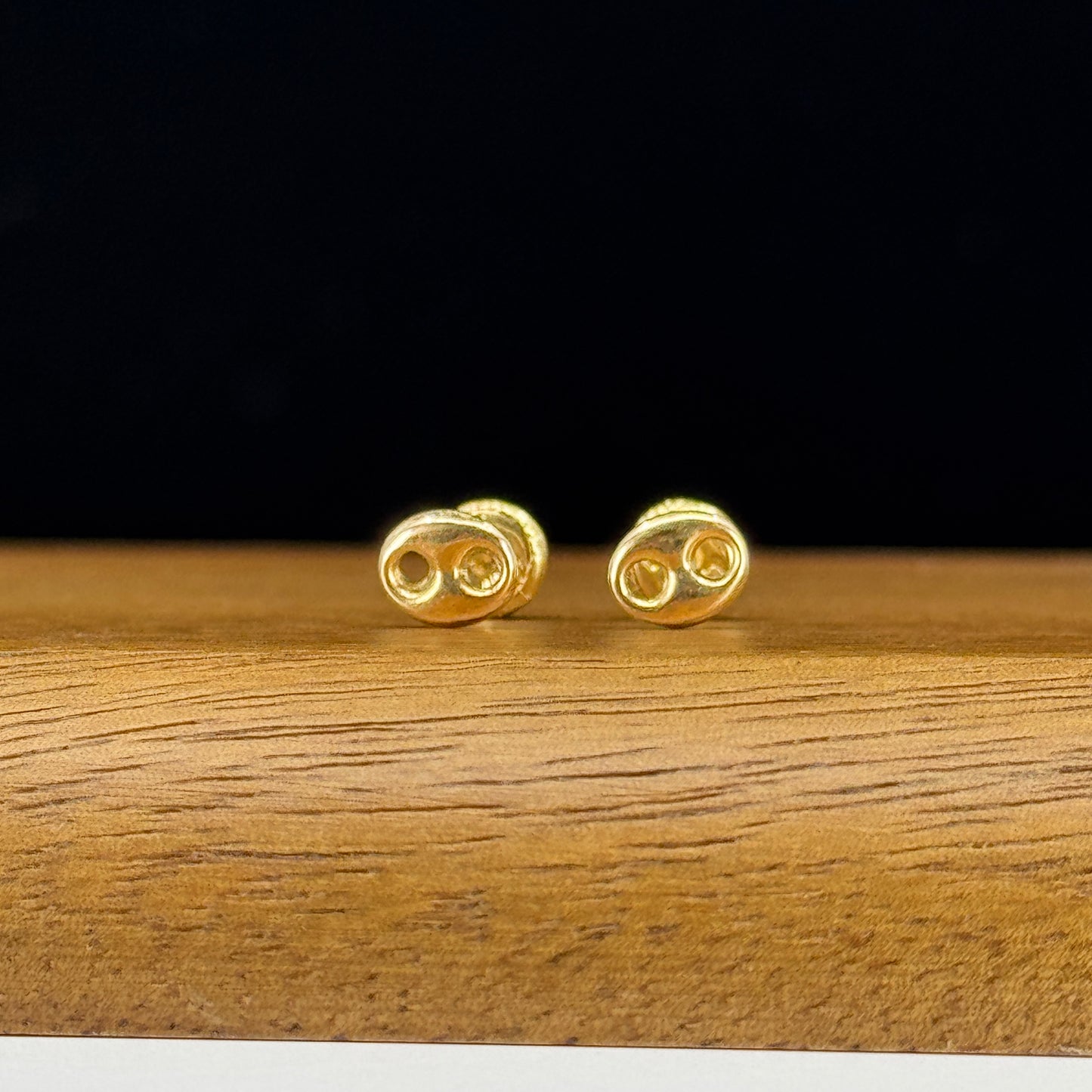 Aretes topito eslabón de marinero