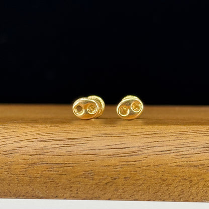 Aretes topito eslabón de marinero
