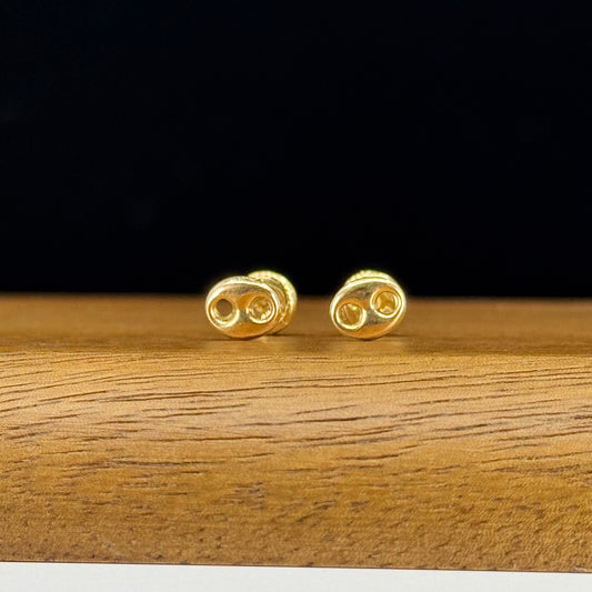Aretes topito eslabón de marinero