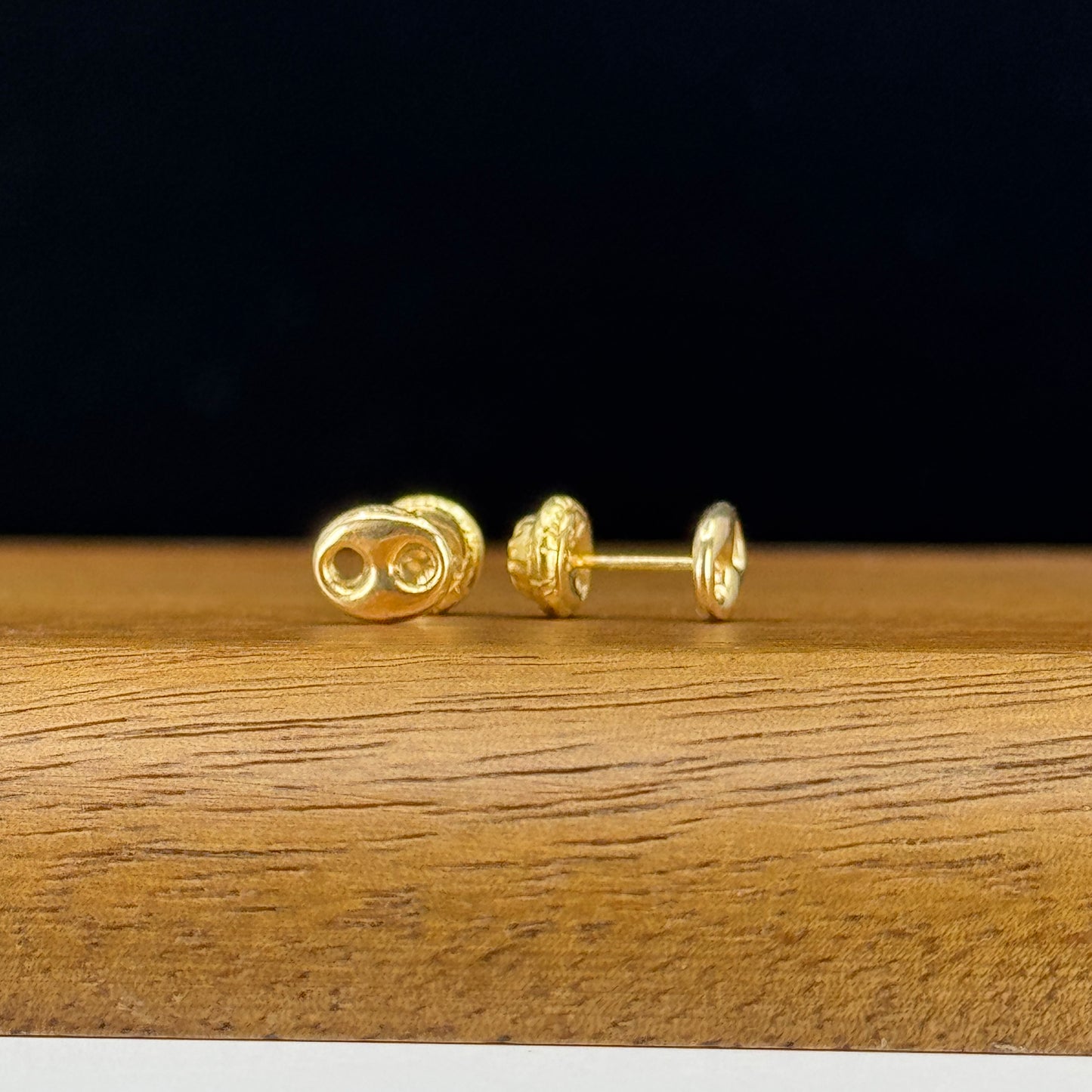Aretes topito eslabón de marinero