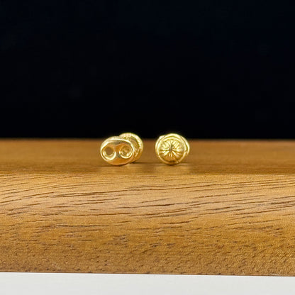 Aretes topito eslabón de marinero