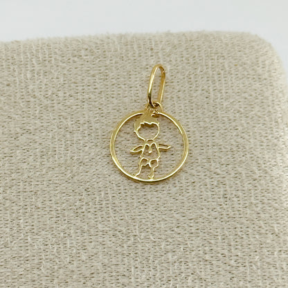 Dije Niño en Placa Redonda oro 18k ✨