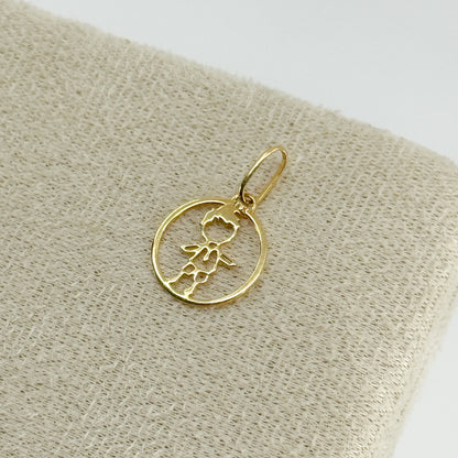 Dije Niño en Placa Redonda oro 18k ✨