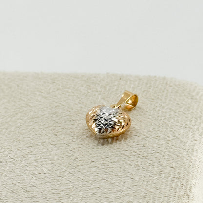 Dije Corazón Tricolor Bombé