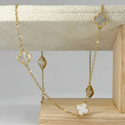 Collar Trébol Nácar Encanto 18k