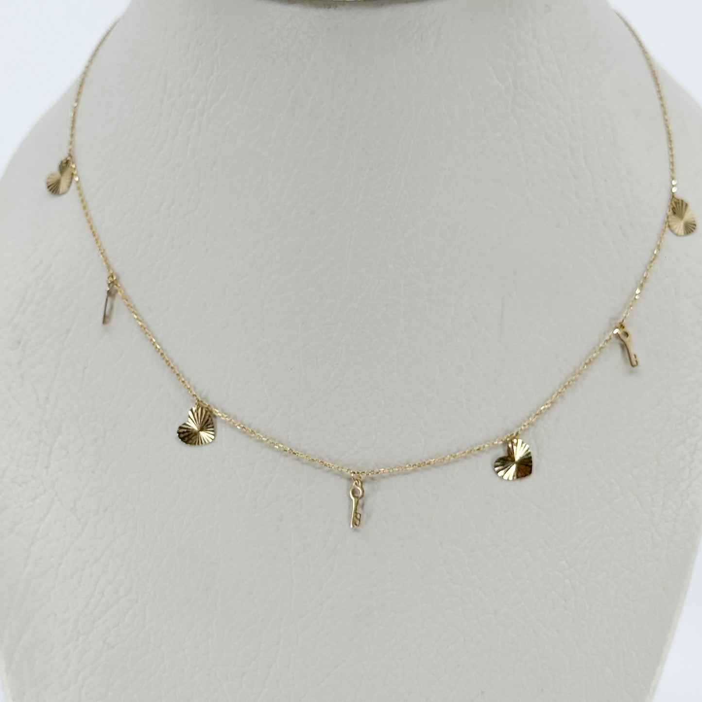 Choker Llaves & Corazones Brillantes 18k