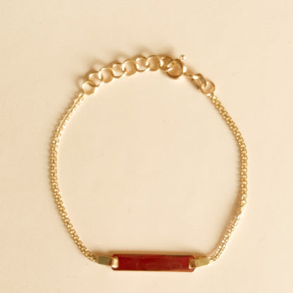 Pulsera Infantil Esclava de Placa en Oro 18k