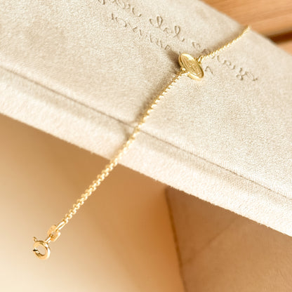 Pulsera Medalla San Benito 10mm en Oro 18k