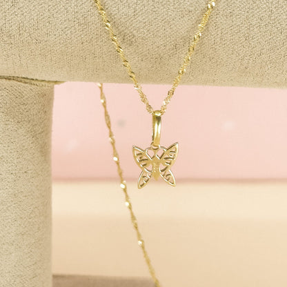 Dije Mariposa Calada en Oro 18k