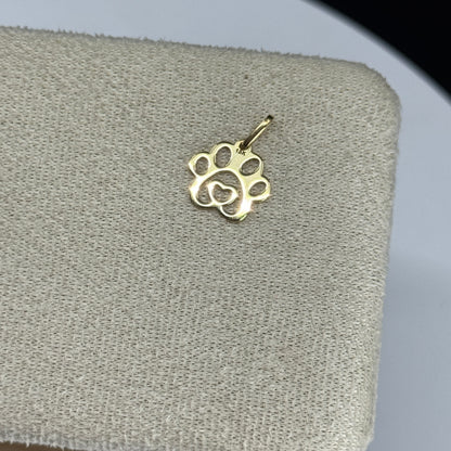 Dije Huellita de Amor en Oro 18K
