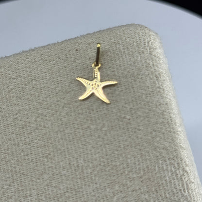 Dije Placa Estrella de Mar en Oro 18K