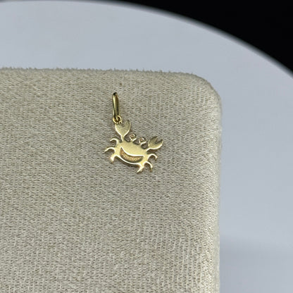Dije Placa Cangrejo Marino en Oro 18K