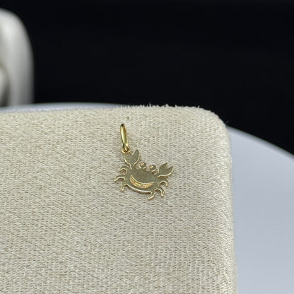 Dije Placa Cangrejo Marino en Oro 18K