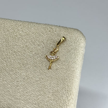 Dije Bailarina Radiante en Oro 18K