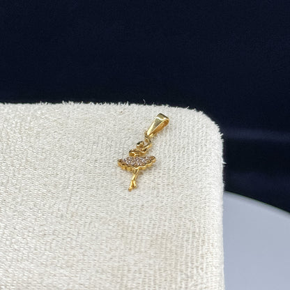 Dije Bailarina Radiante en Oro 18K