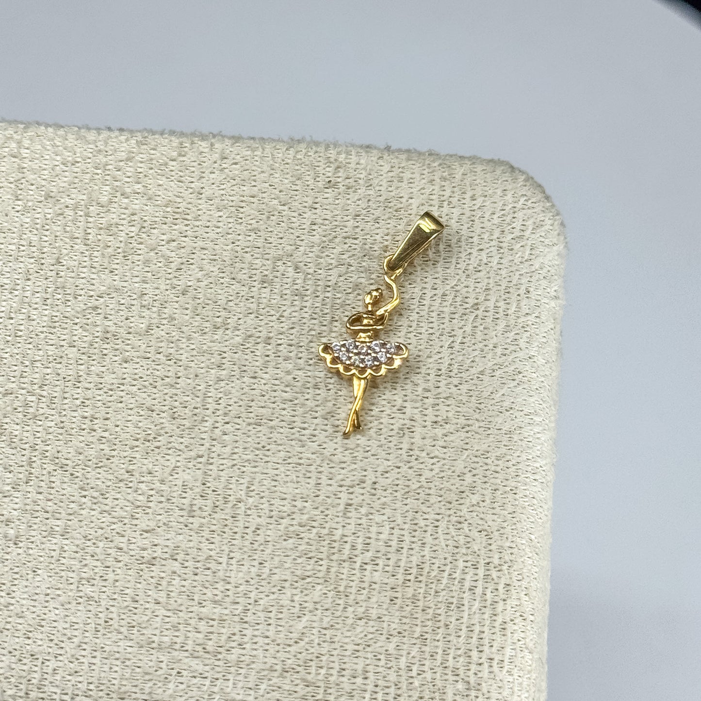 Dije Bailarina Radiante en Oro 18K