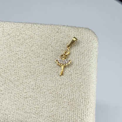 Dije Bailarina Radiante en Oro 18K