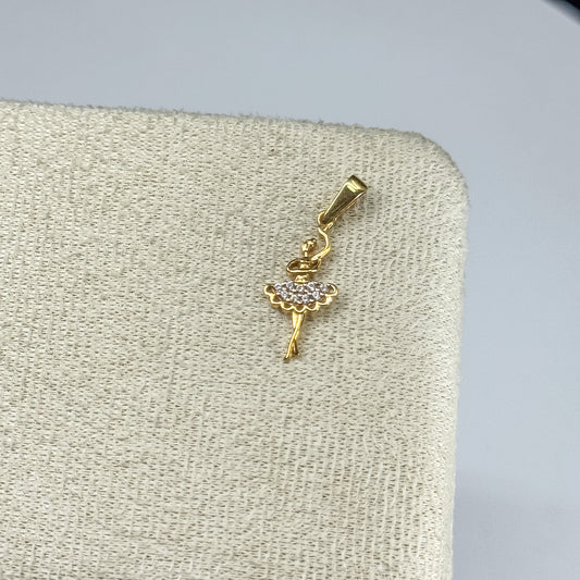 Dije Bailarina Radiante en Oro 18K