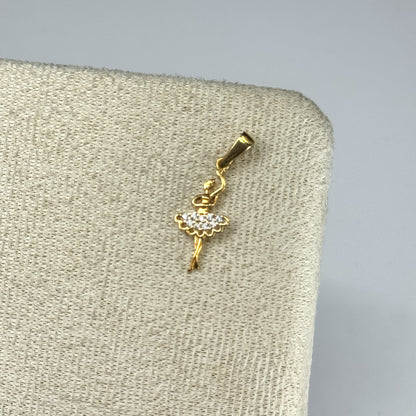 Dije Bailarina Radiante en Oro 18K